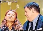  ??  ?? U-TURN: Peter Kay & Sian Gibson