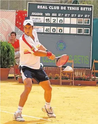  ?? // ABC ?? Pablo Andújar, en uno de sus primeros partidos en la Copa Sevilla