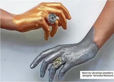  ?? ?? Work by Ukrainian jewellery designer Veronika Moshura