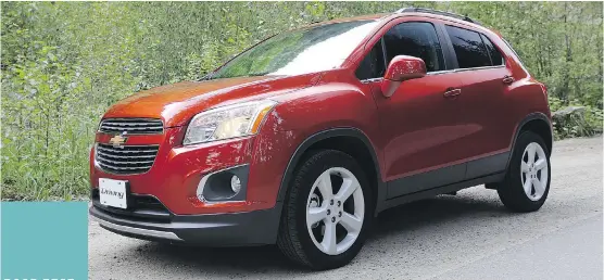  ?? PHOTOS: RUSSELL PURCELL/ DRIVING ?? The Chevrolet Trax is wide and tall and has space for five.