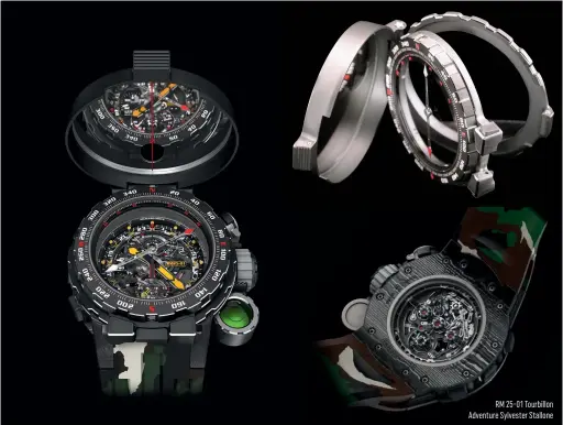  ??  ?? RM 25-01 Tourbillon Adventure Sylvester Stallone