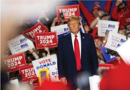  ?? Photograph: Ryan Collerd/AFP/Getty Images ?? Donald Trump campaigns in Greensboro, North Carolina, earlier this month.