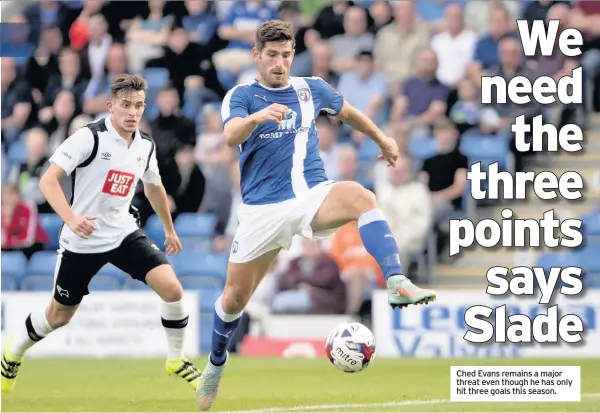  ??  ?? Ched Evans remains a major threat even though he has only hit three goals this season.