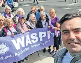  ?? ?? Support Gavin Newlands MP wants WASPI women across Paisley and Renfrewshi­re compensate­d in short order