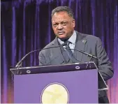  ?? BENNETT RAGLIN, GETTY IMAGES ?? Jesse Jackson, photograph­ed at a children’s benefit gala last month in New York, said in a news conference Tuesday that Chicago doesn’t need “20 more ATF agents. Bring in more federal resources.”