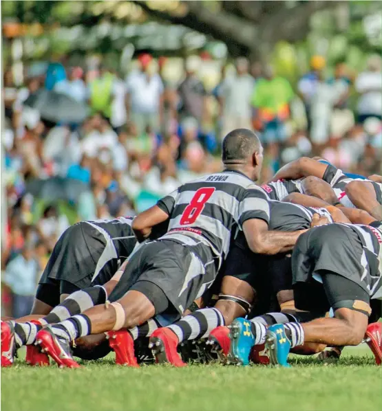  ?? ?? Skipper Cup action between Rewa and Suva. Photo: FRU Media