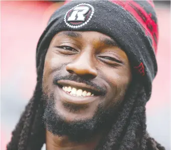  ?? JULIE OLIVER ?? Defensive back Abdul Kanneh won a Grey Cup with the Ottawa Redblacks in 2016 and now he’s back for another run at the CFL title. “I still think about the parade ... stuff like that doesn’t leave your mind.”