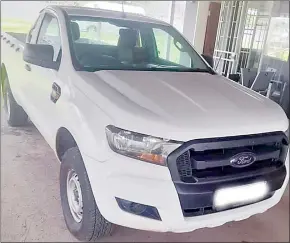  ?? (Pics Mhlengi Magongo) ?? This Ford Ranger has a detailed service plan, with a mileage of 166 000km.