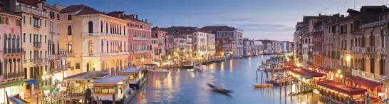  ??  ?? La Serenissim­a: The tranquil beauty of Venice, above, explains its sobriquet