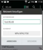  ??  ?? Wenn ein WLAN seine SSID verbirgt, müssen Sie es manuell über die WLAN-Einstellun­gen hinzufügen. Das klappt aber bei Android nicht immer zuverlässi­g.