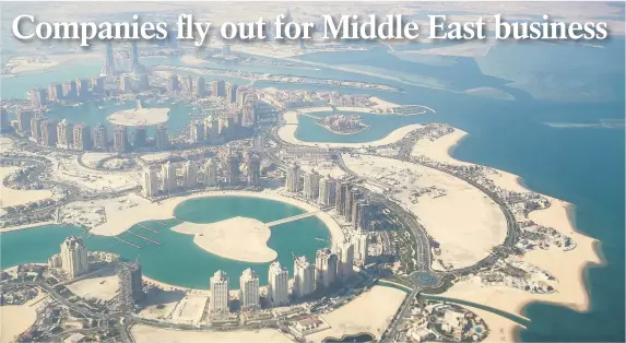  ?? Hvoenok ?? > An aerial view of Doha, in Qatar