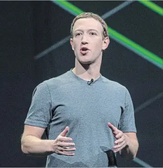  ?? DAVID PAUL MORRIS BLOOMBERG ?? Facebook CEO Mark Zuckerberg posted on his Facebook page Wednesday that the company has a “responsibi­lity” to protect its users’ data.