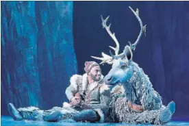  ?? DEEN VAN MEER ?? Jelani Alladin portrays Kristoff, left, and Andrew Pirozzi is Sven in the upcoming Broadway musical “Frozen.”
