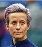  ?? Franck Fife / AFP/Getty Images ?? U.S. forward Megan Rapinoe expects to be available to play Sunday.