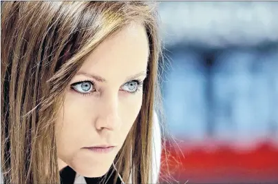  ?? THE CANADIAN PRESS/AP-NATACHA PISARENKO ?? Canada’s skip Rachel Homan looks on during a women’s curling match against Denmark at the 2018 Winter Olympics in Gangneung, South Korea, Friday.