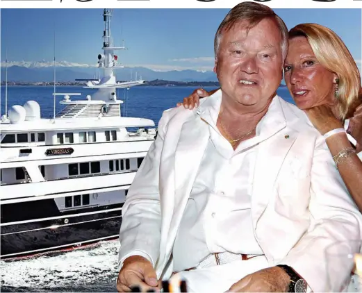  ??  ?? Splashing out: The Bamfords and their yacht The Virginian