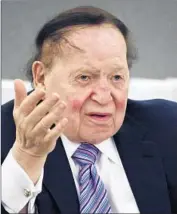  ?? John Locher
Associated Press ?? GAMBLING MAGNATE and GOP donor Sheldon Adelson used a new Delaware company to hide his purchase of the Las Vegas Review-Journal last year.