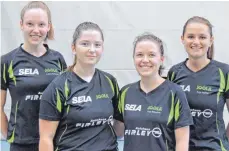  ?? FOTO: PRIVAT ?? Die erste Mannschaft der SG Aulendorf mit Laura Schiedel, Hedi Hegedüs, Anja Brauchle und Anja Henne ( von links) liegt derzeit auf Platz fünf in der Tischtenni­s- Verbandskl­asse.