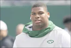  ?? BILL KOSTROUN - THE ASSOCIATED PRESS ?? New York Jets defensive tackle Quinnen Williams warms up before an NFL football game against the Buffalo Bills Sunday, Sept. 8, 2019, in East Rutherford, N.J.