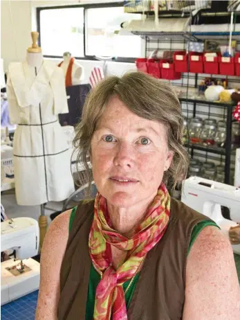  ?? PHOTO: NEV MADSEN ?? FIGHTING FOR CHANGE: Margaret Adam at the Margaret Adam Sewing School is on a mission to encourage sustainabl­e fashion.