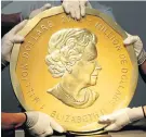  ?? Picture: HEINZ-PETER BADER/ REUTERS ?? GIANT MONEY: Three men are on trial in Berlin for stealing one of the world’s largest gold coins, a 2007 Canadian $1m ‘Big Maple Leaf’ in March 2017