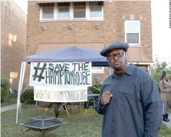  ??  ?? Fred Hampton Jr. is making a fundraisin­g push to avoid the foreclosur­e of his dad’s childhood home in Maywood.