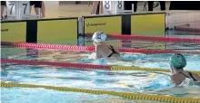  ?? SUBMITTED PHOTO ?? Trent Swim Club's Maxeen Mullen qualified for the AA provincial champs in the 100 breaststro­ke at the Gatineau Grand Prix Invitation Meet.