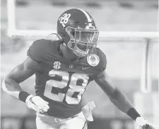  ?? MICHAEL AINSWORTH/AP ?? Alabama defensive back Josh Jobe defends against Notre Dame during the Rose Bowl on Jan. 1 in Arlington, Texas.