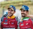  ?? Foto: Lienert ?? Daniel Abt aus Kempten (links) und Teamkolleg­e Lucas di Grassi gewannen das Rennen in Berlin.