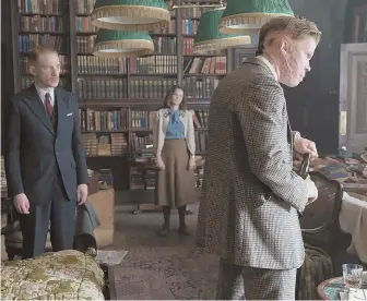  ??  ?? HAUNTED LIVES: Domhnall Gleeson, Ruth Wilson and Will Poulter, from left, face unnerving events. Wilson, at right with Gleeson, sees her life falling apart.