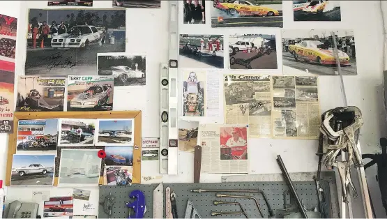  ?? DAVE WATSON ?? A dedicated drag racer and teacher who helped inspire a generation of learners, Dave Watson has a wall full of memories.