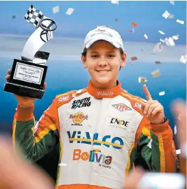  ??  ?? Bulacia tiene apenas 17 años y está haciendo su debut en el WRC2