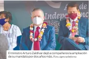  ?? /Foto. Agencia Reforma ?? El ministro Arturo Zaldívar dejó a compañeros la ampliación de su mandato por dos años más.