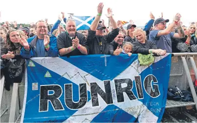  ??  ?? Emotions ran high as fans flocked from far and wide to pay tribute to the band who so influenced Gaelic culture