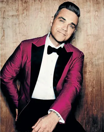  ?? SUPPLIED ?? Robbie Williams says he has changed his life after a series of health scares, but performing live is still terrifying.