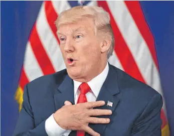  ?? FOTO: AFP ?? Donald Trump will die Welt friedliche­r machen. Wie, das verrät er bislang nicht.