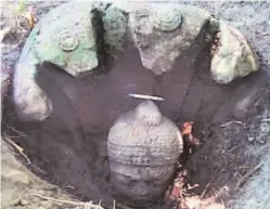  ??  ?? The 1400-year-old Buddha idol (above) was found recently at Banapur in Khurda district of Odisha. Naga Buddha (right) sculpture at Odisha’s Ratnagiri.