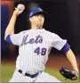  ?? Frank Franklin II / Associated Press ?? Free-agent ace Jacob deGrom and the Texas Rangers agreed to a five-year contract Friday.