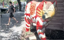  ?? DAI SUGANO — STAFF PHOTOGRAPH­ER ?? A fiberglass bear titled “Crazy Rich Bears” is seen Wednesday in downtown Los Altos.