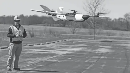  ?? ?? ODOT’s new Censys Sentaero drone is more than 7 feet long and costs $40,000.