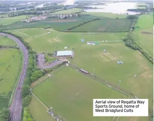  ??  ?? Aerial view of Regatta Way Sports Ground, home of West Bridgford Colts