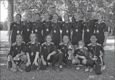  ?? Contribute­d photo ?? Soccer squad: This team was champion of the 2017 Lakewood Fallfest 15U girls division, held at Burns Park in Little Rock. They also placed second in the 14U division of the Capital City Cup against teams from Oklahoma and Arkansas. Pictured, front row:...