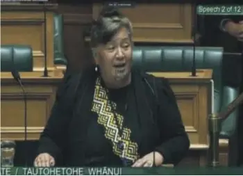  ?? PARLIAMENT TV ?? The MP for Te Tai Tokerau, Mairiameno Kapa-Kingi in the House.
