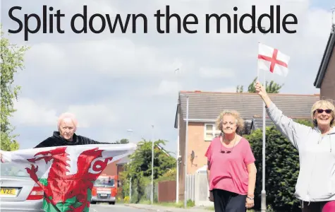  ?? Picture: Ian Cooper ?? Residents in Boundary Lane, Saltney, where one side of the street is in Wales and the other in England.