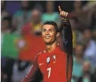  ?? Francisco Leong / AFP / Getty Images ?? Portugal forward Cristiano Ronaldo has 78 internatio­nal goals, one more than Brazilian great Pele.