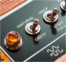  ??  ?? 3. The Dirty channel has a three-band EQ, with a wide-ranging gain control, delivering everything from blues and classic rock to modern metal 3