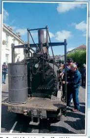  ?? ROBIN JONES ?? The Trevithick Society’s replica of Trevithick’s 1801 steam road carriage, seen being prepared for a run through Camborne’s streets during the annual Trevithick Day on April 28, 2018. Sadly, this year’s event has been cancelled due to the Covid-19 pandemic.