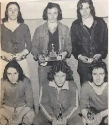  ??  ?? The Alley Cats, winners of the Lourdes tournament, Gerry Martin, Peter Murphy, Martin Woulfe, John Maguire, Pat Murphy and David Montgomery.