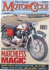  ?? ?? Now in Malcolm Graham’s care, the Matchless became a cover star in 1995.