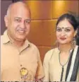  ??  ?? Manish Sisodia and Leher Sethi